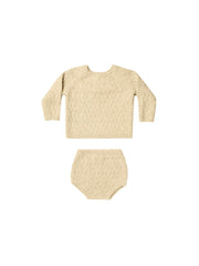 Quincy Mae Baby & Toddler Mira Heathered Yellow Knit SET | HONEYPIEKIDS 
