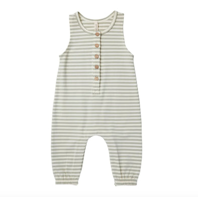 HONEYPIEKIDS | Quincy Mae Baby & Toddler Pistachio Stripe Jumpsuit