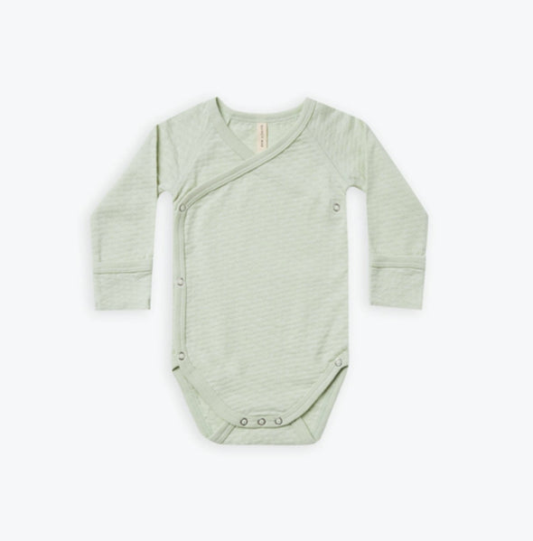 Quincy Mae Baby Organic Unisex Mint Pointelle Side Snap Bodysuit | HONEYPIEKIDS | Kids Boutique Clothing
