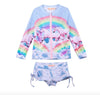 Paper Wings Rainbow Unicorn Rashie Swim Set | HONEYPIEKIDS | Kids Boutique Clothing