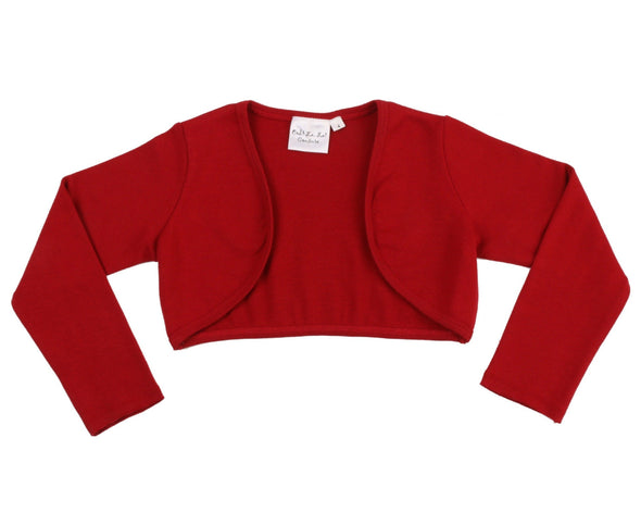 Ooh! La, La! Couture Knit Bolero Jacket  In Red | HONEYPIEKIDS | Kids Boutique Clothing