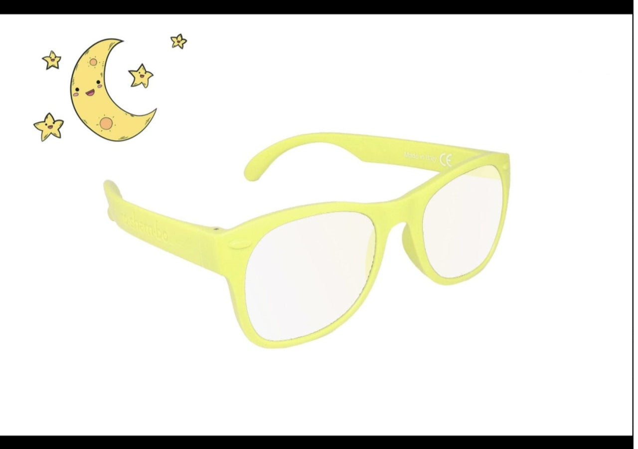 Roshambo Kids Blue Blocker Screen Eye Glasses - Glow In The Dark - 2 Sizes | HONEYPIEKIDS 
