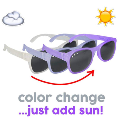 Roshambo Color Changing Purple Polarized Kids Sunglasses. Junior and Toddler Size | HONEYPIEKIDS