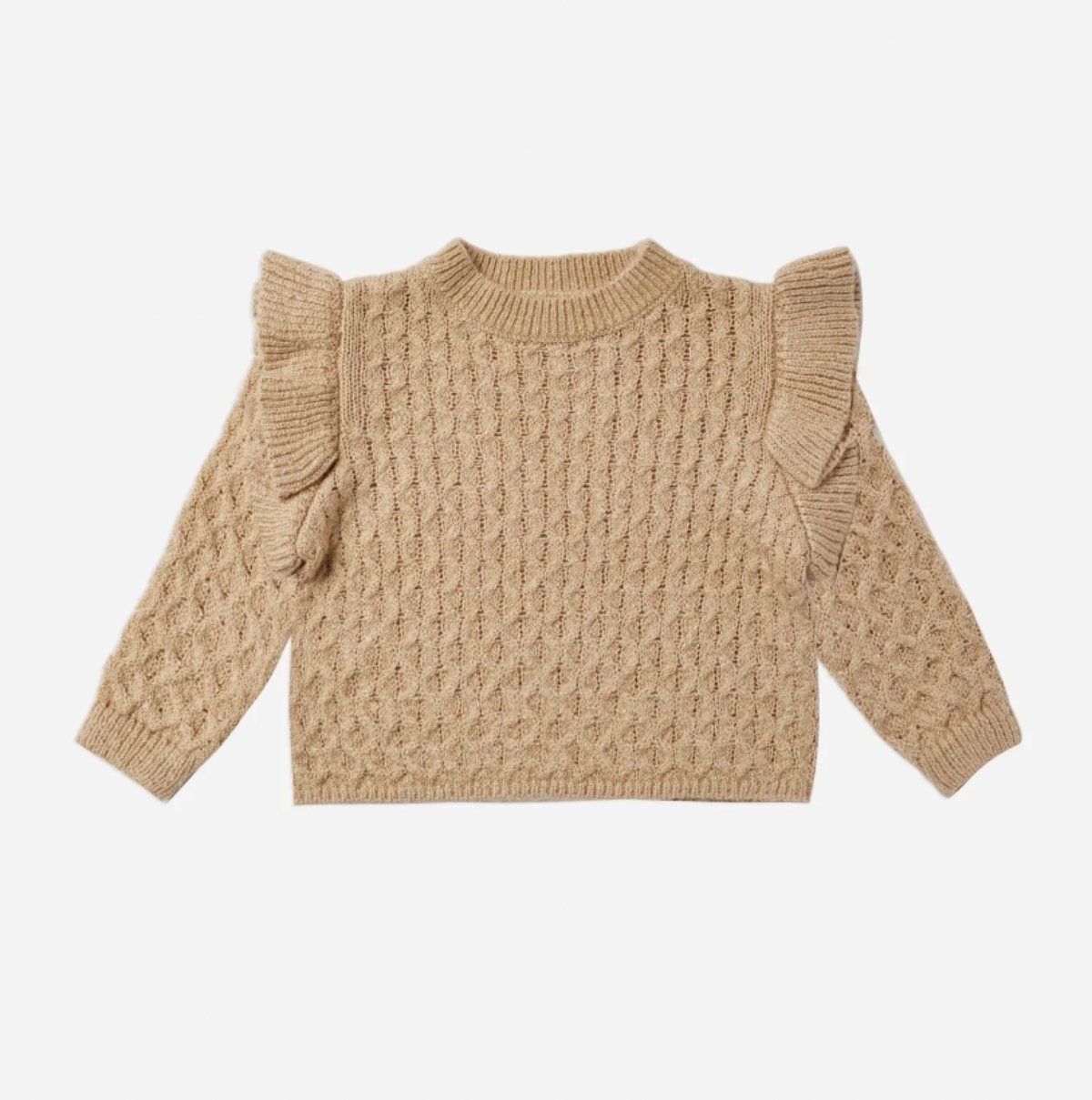 Rylee + Cru Baby Girls Putty La Reina Knit Sweater and Gabel Pants Set | HONEYPIEKIDS 