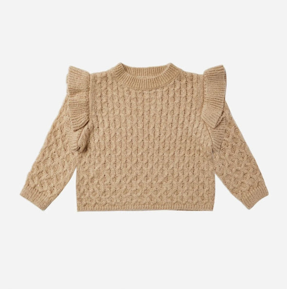 Rylee + Cru Baby Girls Putty La Reina Knit Sweater and Gabel Pants Set | HONEYPIEKIDS | Kids Boutique Clothing