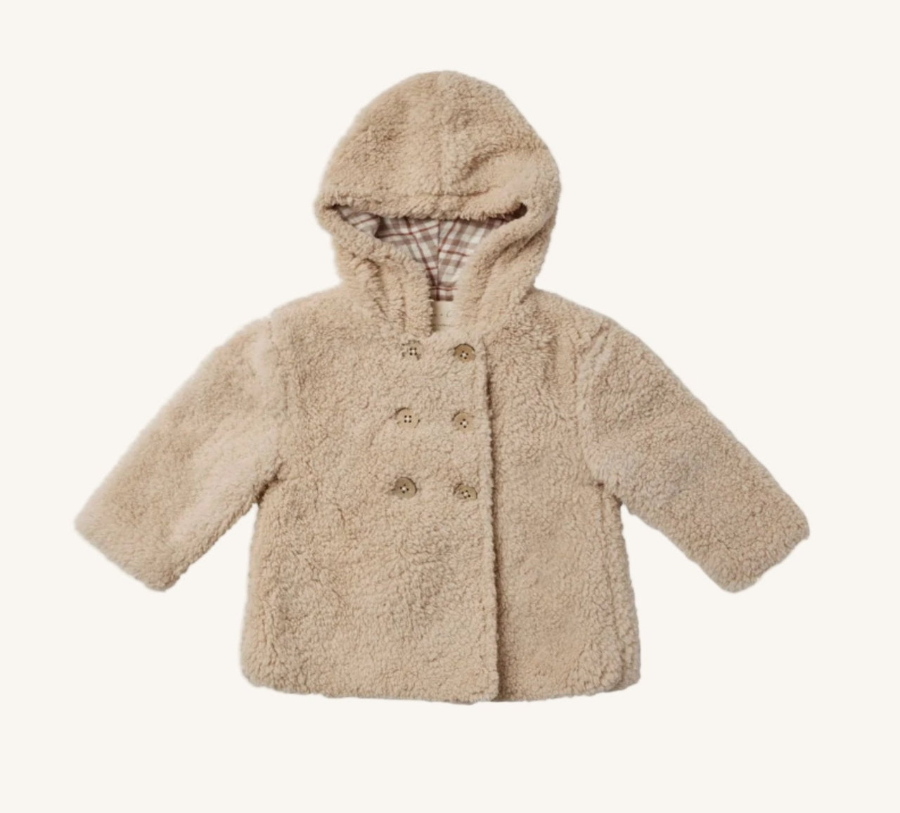 Rylee + Cru Baby Girls Putty Shearling Coat | HONEYPIEKIDS 