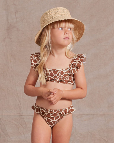 Rylee + Cru Baby to Youth Girls Giraffe Spots Hanalei Bikini Swimsuit | HONEYPIEKIDS | Kids Boutique Clothing