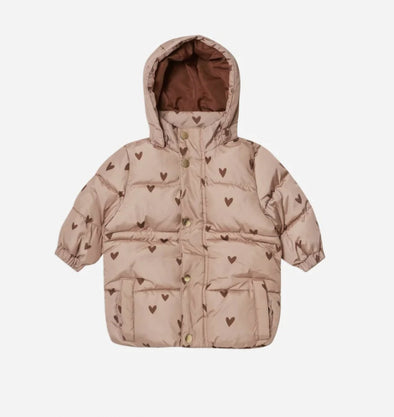 Rylee + Cru Baby to Youth Girls Hearts Puffer Jacket | HONEYPIEKIDS | Kids Boutique Clothing
