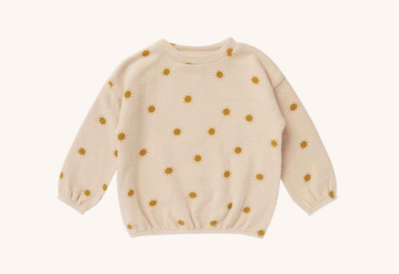 Rylee + Cru Baby to Youth Sun Pattern Slouchy Pullover | HONEYPIEKIDS 