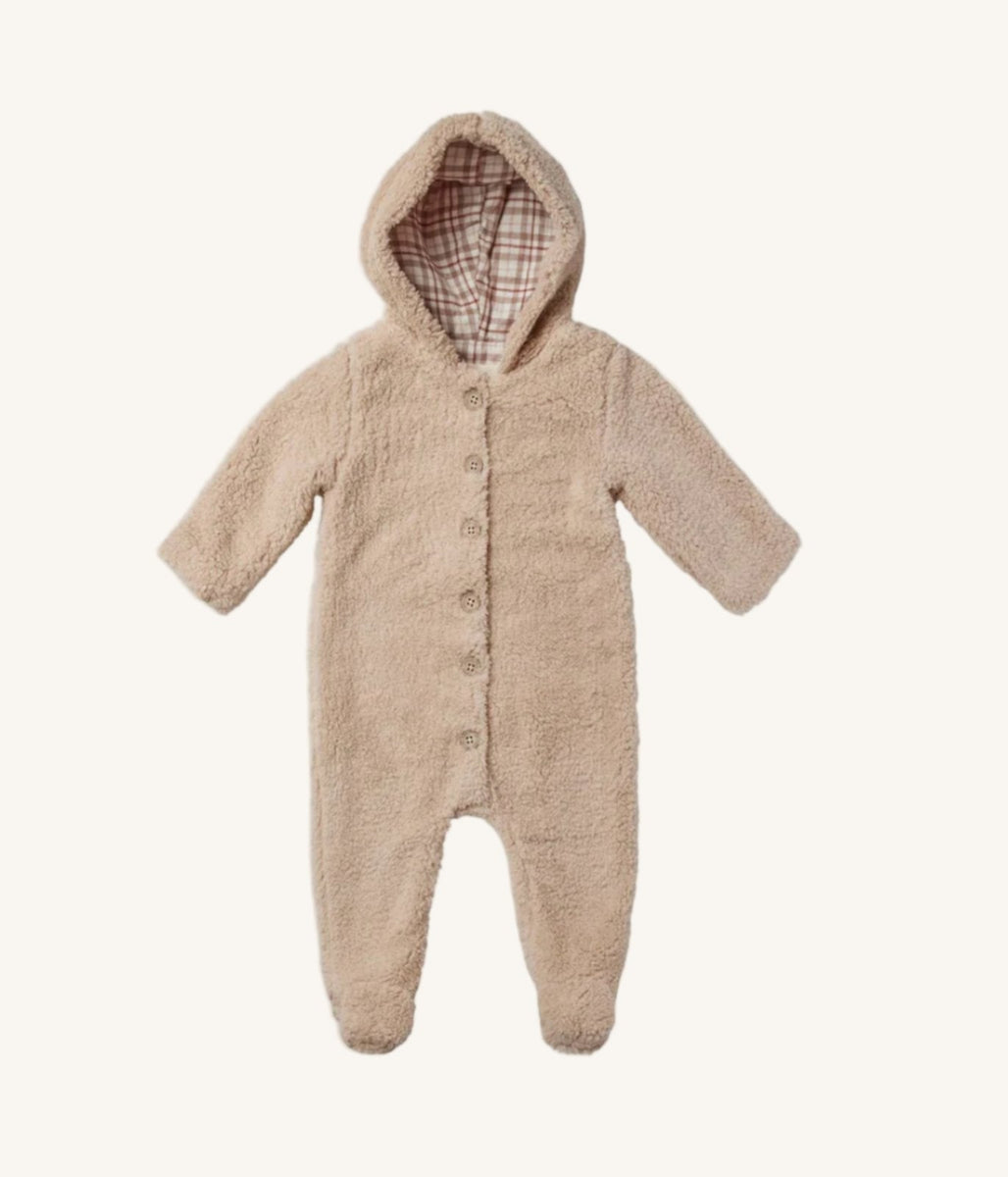 Rylee + Cru Baby Unisex Putty Shearling Bear Suit HONEYPIEKIDS