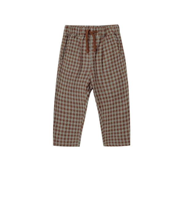 Rylee + Cru Boys Chocolate Gingham Ethan Pants | HONEYPIEKIDS | Kids Boutique Clothing