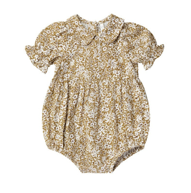 Rylee + Cru Girls Baby Golden Ditsy Gracie Romper | HONEYPIEKIDS | Kids Boutique Clothing