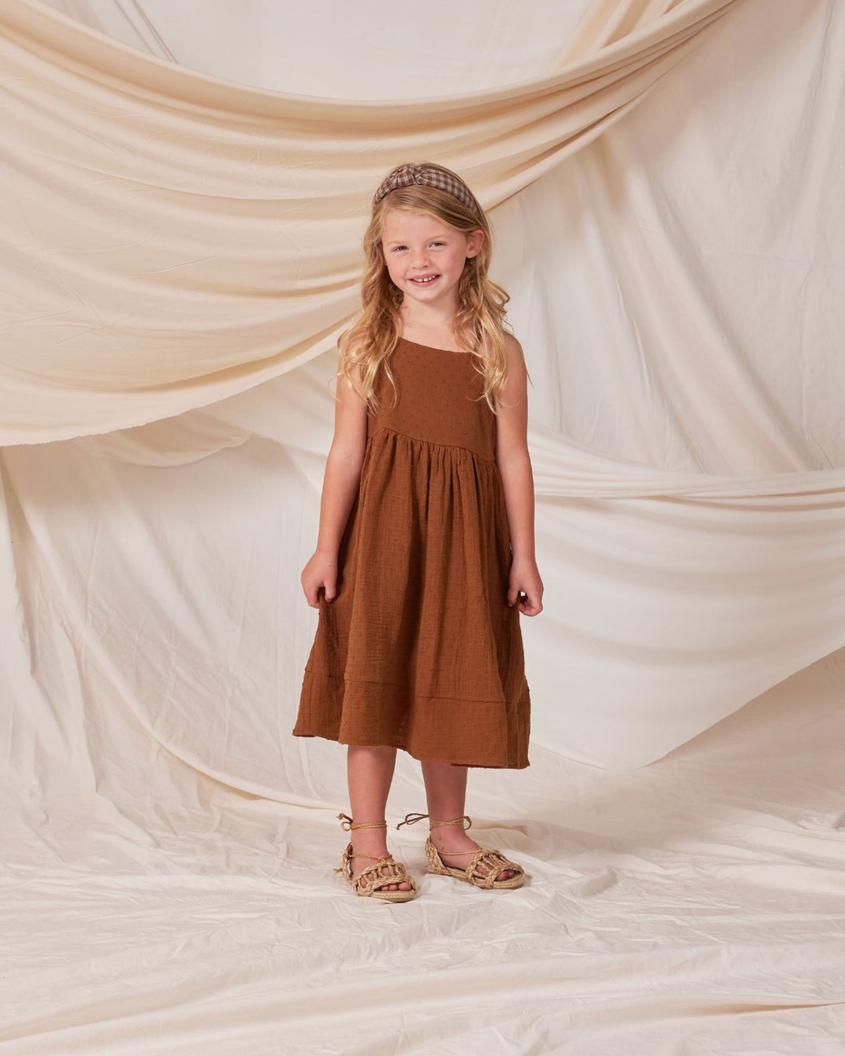 Rylee + Cru Girls Chocolate Color Ava Dress | HONEYPIEKIDS Rylee + Cru Girls Chocolate Color Ava Dress | HONEYPIEKIDS