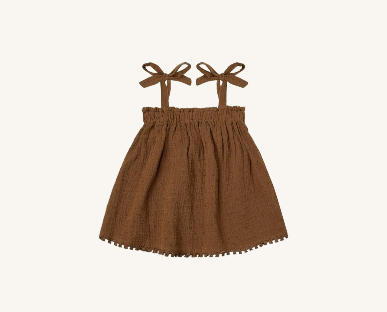 Rylee + Cru Girls Chocolate Remi Tie Shoulder Top | HONEYPIEKIDS 