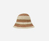 Rylee + Cru Girls Rafia Hat In Redwood Stripe | HONEYPIEKIDS | Kids Boutique Clothing