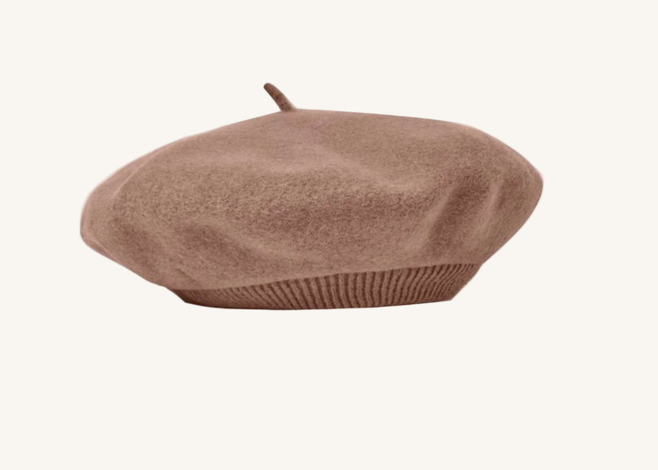 Rylee + Cru Little Girls Mocha Beret Hat | HONEYPIEKIDS 