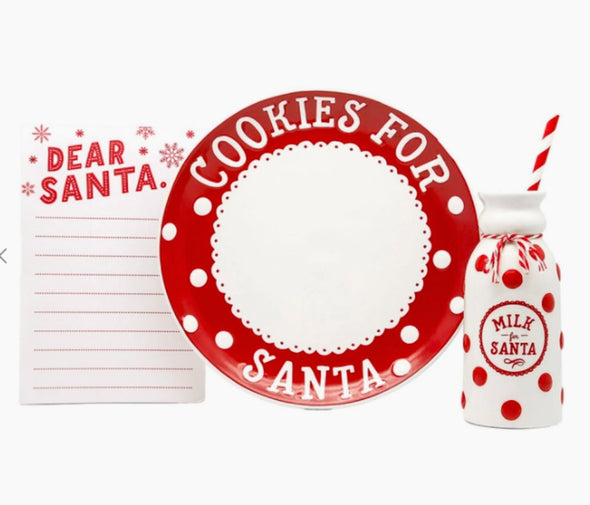 Santa's Cookie and Milk Jug Set | HONEYPIEKIDS | Kids Boutique Clothing