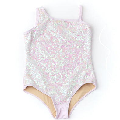 Shade Critters Girls One Piece Daisy Pink Sequin Swimsuit | HONEYPIEKIDS