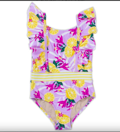 Shade Critters Infant to Youth Girls One Piece Tropical Lemons Swimsuit | HONEYPIEKIDS | Kids Boutique Clothing