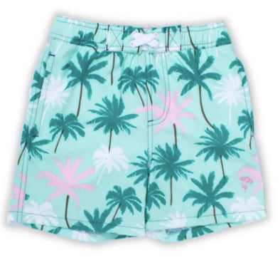 Shade Critters Infant & Youth Boys Mint Palm Tree Swim Trunks | HONEYPIEKIDS | Kids Boutique Clothing
