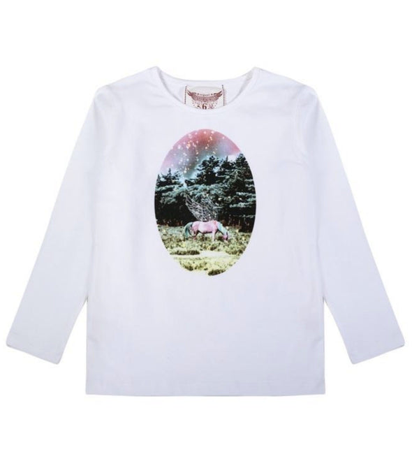 Paper Wings Classic Fitted Unicorn at Dusk Cameo Shirt | HONEYPIEKIDS | Kids Boutique Clothing
