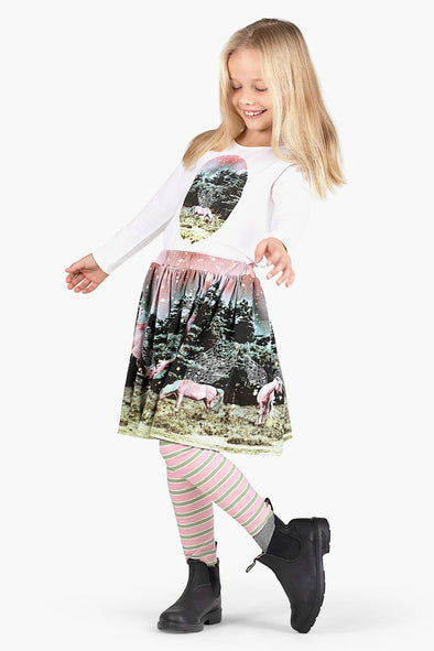 Paper Wings Dusk Border Skirt | HONEYPIEKIDS | Kids Boutique Clothing