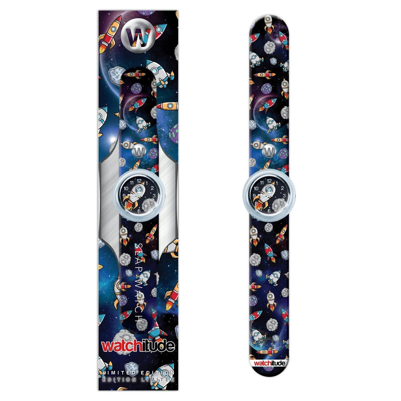 Space Rockets Boys Watchitude Kids Slap Watch | HONEYPIEKIDS 