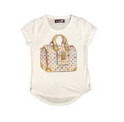 Sparkle By Stoopher Girls Crystal Designer Purse Shirt | HONEYPIEKIDS 