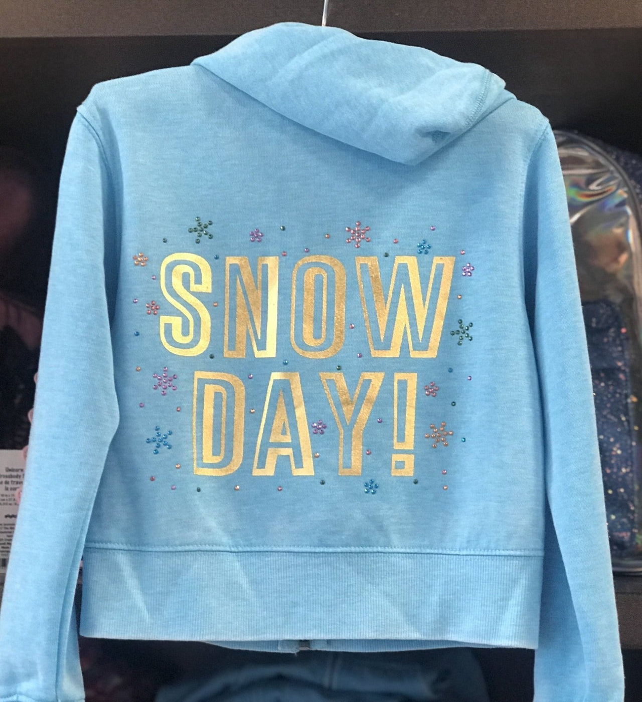 Sparkle By Stoopher Girls Crystal Snow Day Zip Up Hoodie | HONEYPIEKIDS 