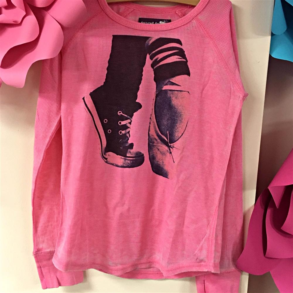 Sparkle By Stoopher Girls L/S Pointe Shirt | HONEYPIEKIDS 