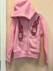 Sparkle By Stoopher Girls Pink Ballet Zip Up Hooded Jacket | HONEYPIEKIDS 