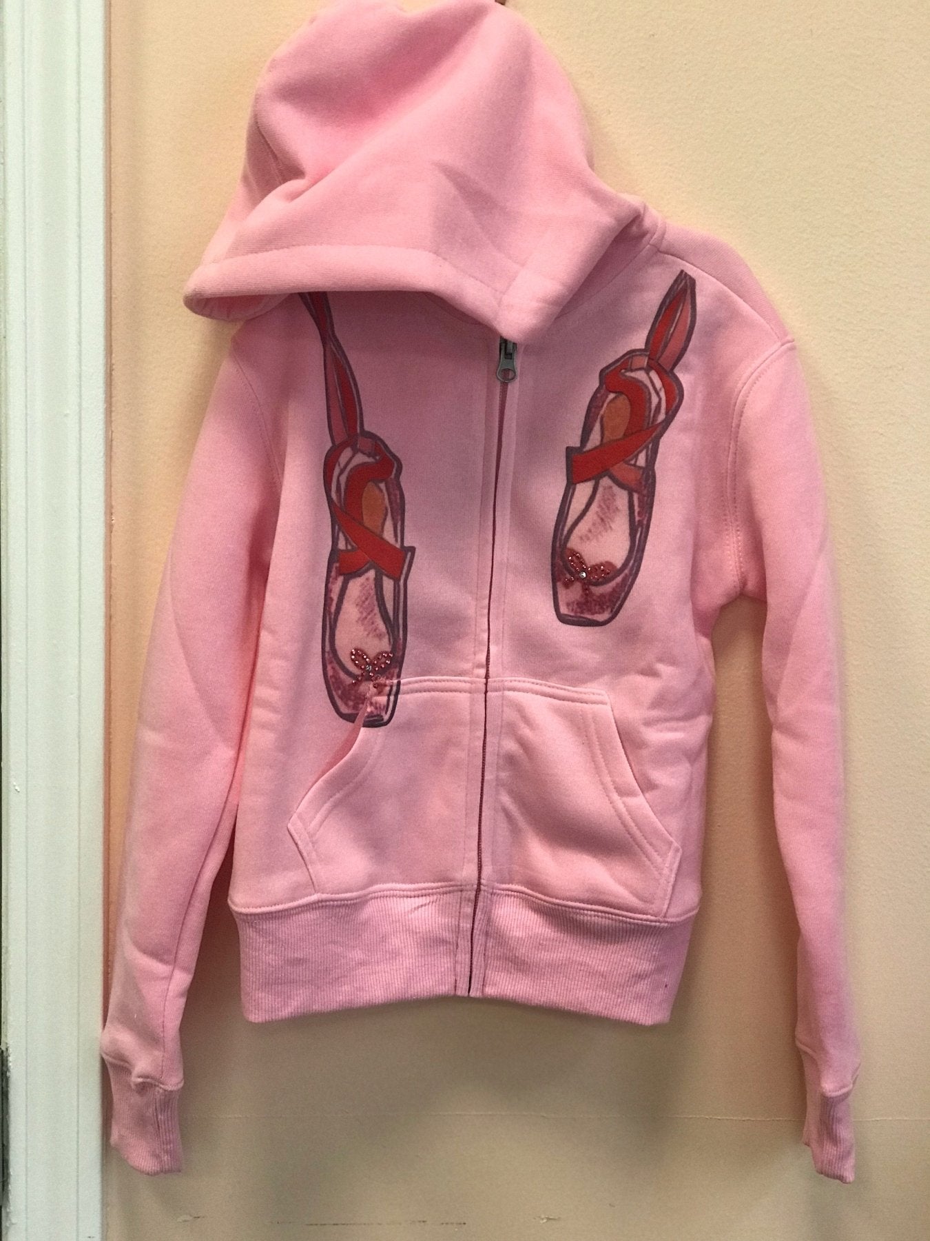 Sparkle By Stoopher Girls Pink Ballet Zip Up Hooded Jacket | HONEYPIEKIDS 