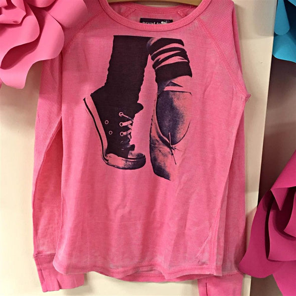 Girls Long Sleeve Pointe Shirt | HONEYPIEKIDS | Kids Boutique Clothing