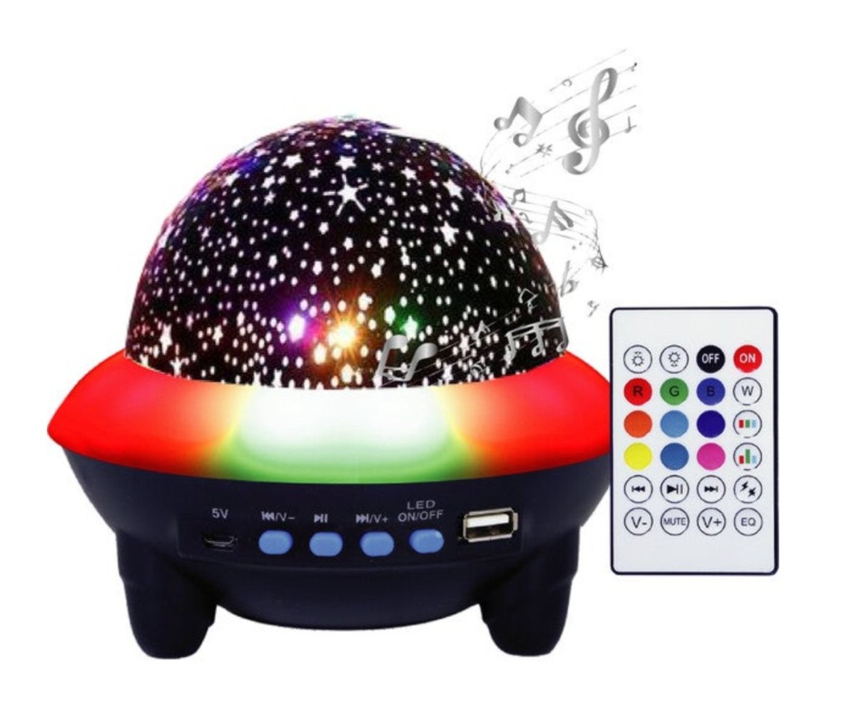 Starlight Sounds Wireless Bluetooth Speaker with LED Night Light Star Projector | HONEYPIEKIDS 