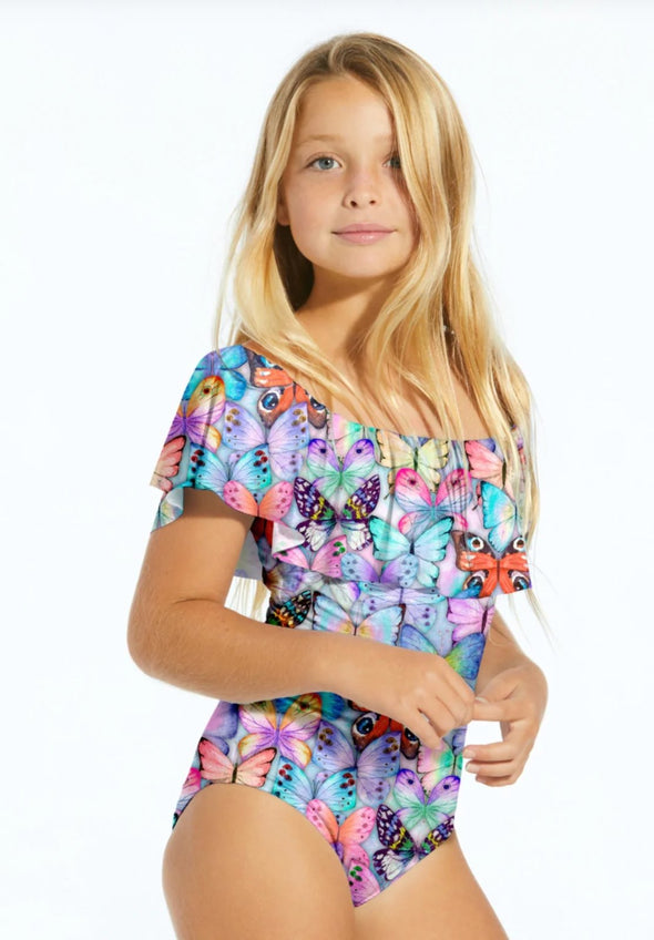 Stella Cove Baby & Youth Girls 1000 Butterflies One Piece Swimsuit | HONEYPIEKIDS | Kids Boutique 