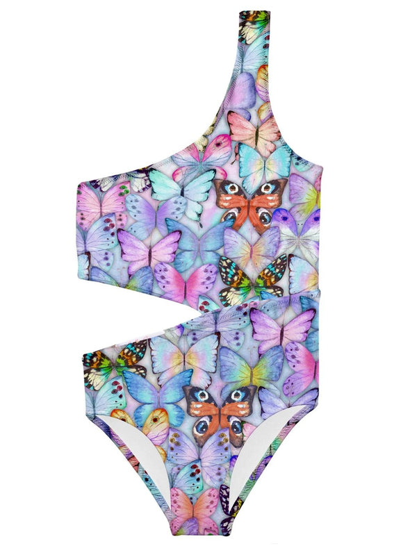 Stella Cove Girls 1000 Butterflies Side Cut Swimsuit | HONEYPIEKIDS | Kids Swimwear