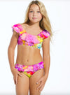 Stella Cove Girls Celebrate Pink Narrow Ruffle Bikini Swimsuit | HONEYPIEKIDS | Kids Swimwear
