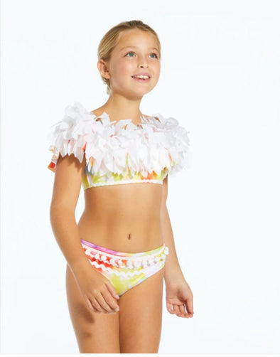 Stella Cove Girls I Love You Forever White Petal Bikini Swimsuit | HONEYPIEKIDS | Kids Boutique