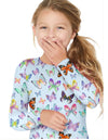 Stella Cove Girls More Butterflies Long Sleeve Swimsuit | HONEYPIEKIDS | Kids Boutique Clothing