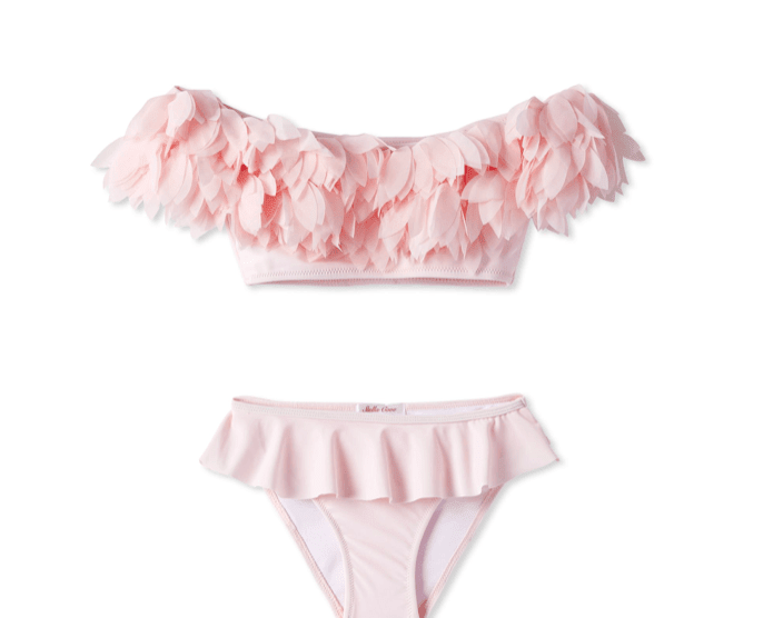 Stella Cove Girls Pink Petals Sheer Swimsuit Coverup Pants | HONEYPIEKIDS 