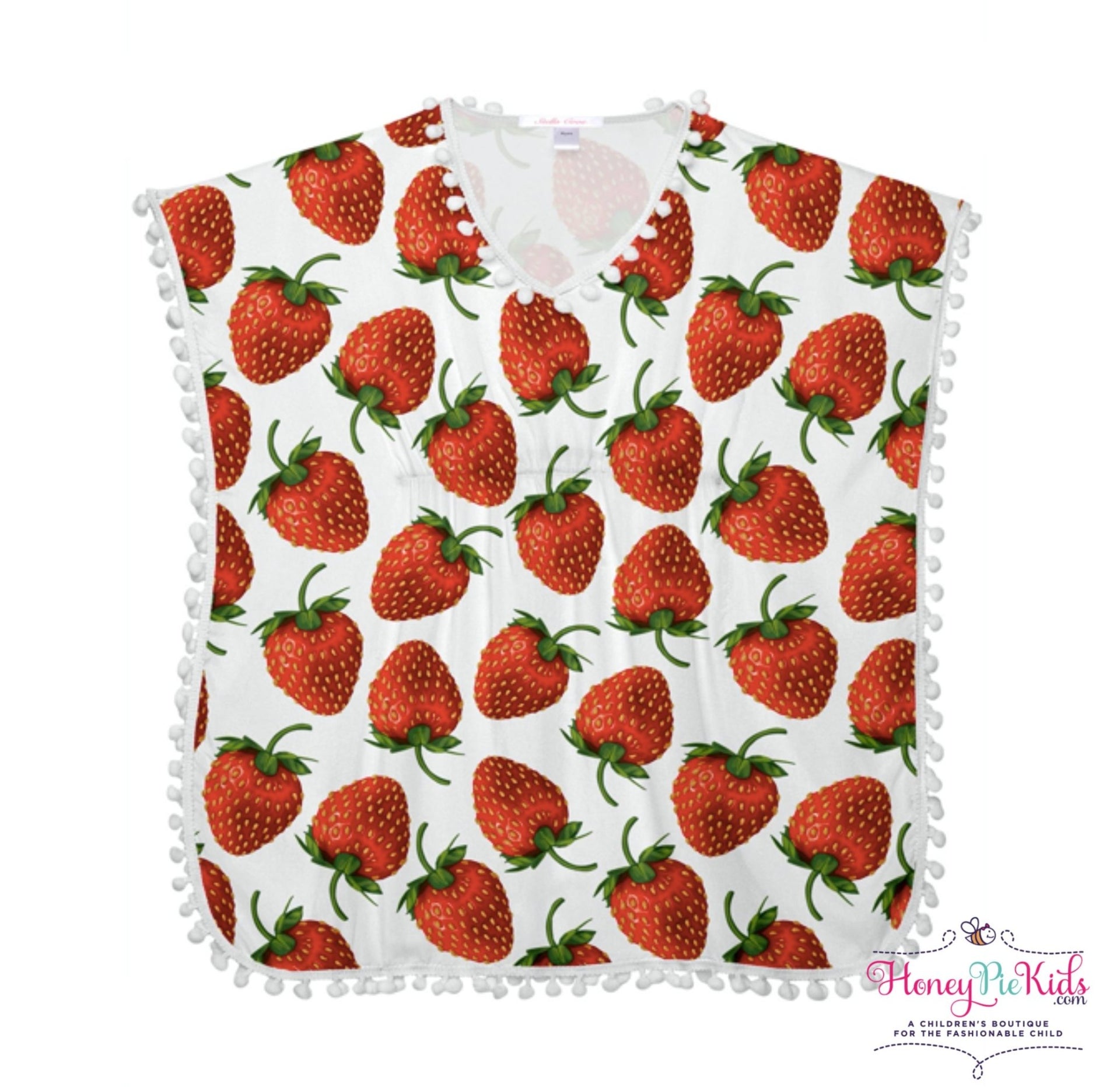 Stella Cove Girls Strawberry and Cream Cover Up | HONEYPIEKIDS 