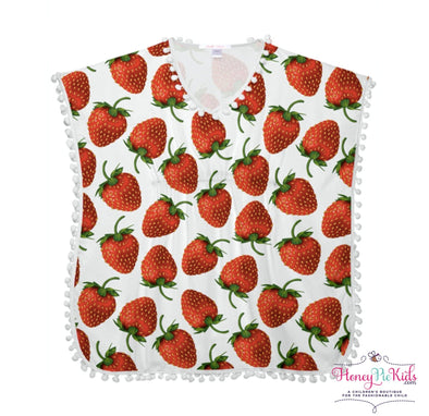 Stella Cove Girls Strawberry and Cream Cover Up | HONEYPIEKIDS | Kids Boutique Clothing