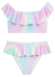 Stella Cove Girls Unicorn Ombre Draped Bikini | HONEYPIEKIDS 