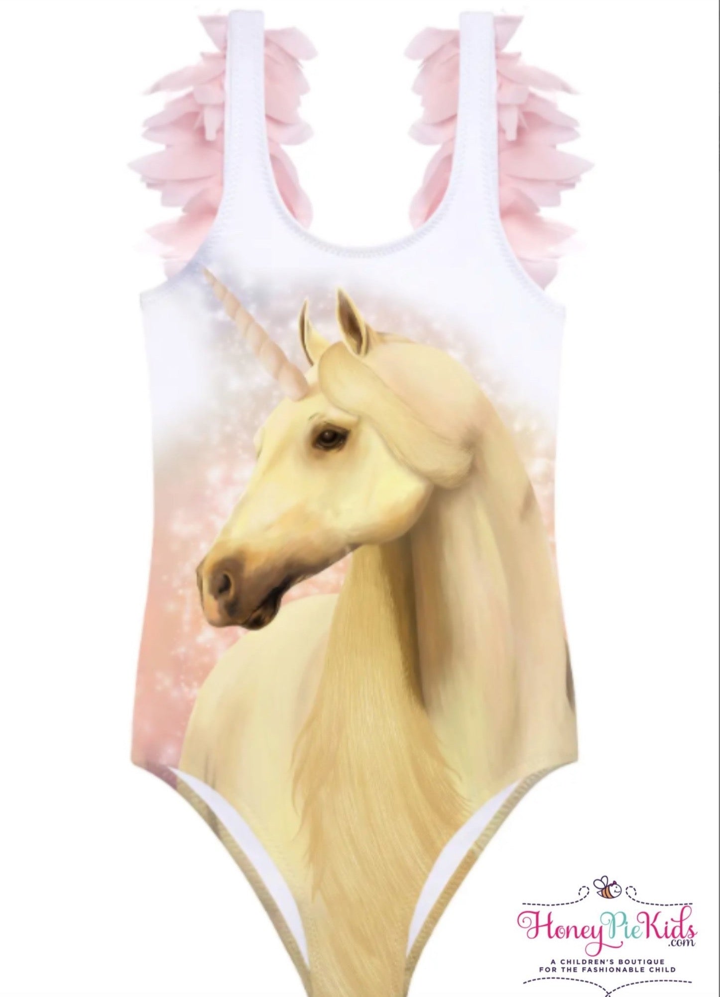 Stella Cove Girls Unicorn Tank Swimsuit With Pink Petals | HONEYPIEKIDS 