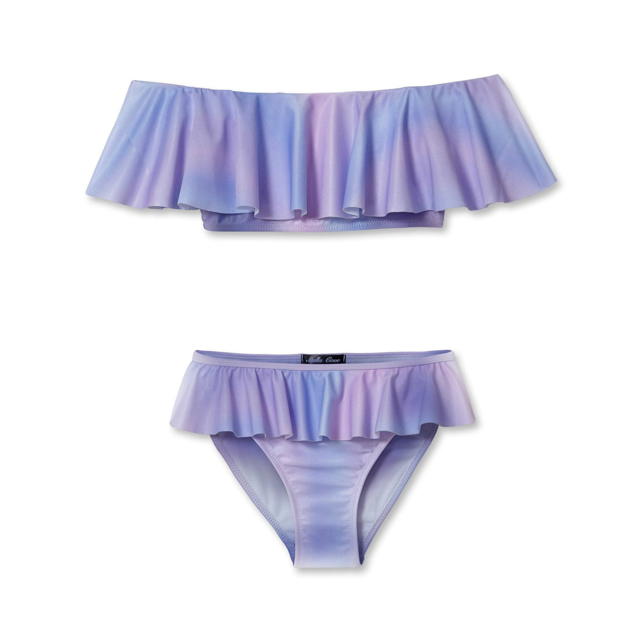 Stella Cove Purple & Pink Ombre Draped Two Piece Bikini | HONEYPIEKIDS 