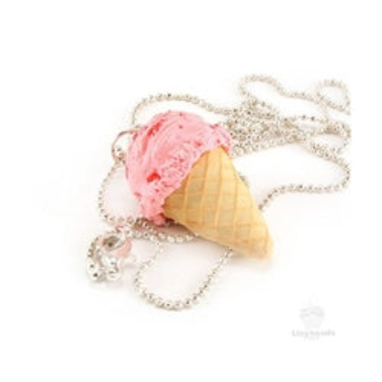 Tiny Hands Scented Strawberry Ice Cream Necklace | HONEYPIEKIDS 