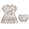 Biscotti Baby Girls Pink Swan Applique Dress Set | HONEYPIEKIDS | Kids Boutique Clothing