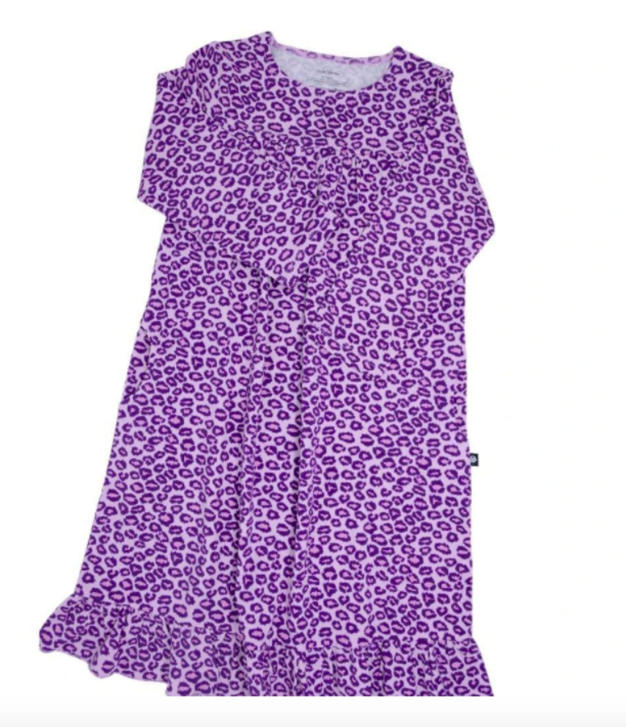 Sweet Bamboo Boho Dress in Leopard Purple Pattern | HONEYPIEKIDS 