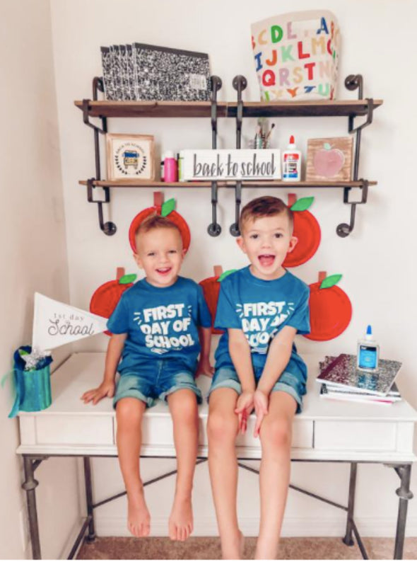 Sweet Wink Boys Blue FIRST DAY OF SCHOOL S/S Shirt | HONEYPIEKIDS | Kids Boutique Clothing