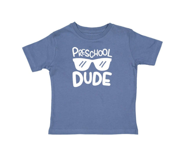 Sweet Wink Boys Blue PRESCHOOL DUDE S/S Shirt | HONEYPIEKIDS | First Day of School Shirts